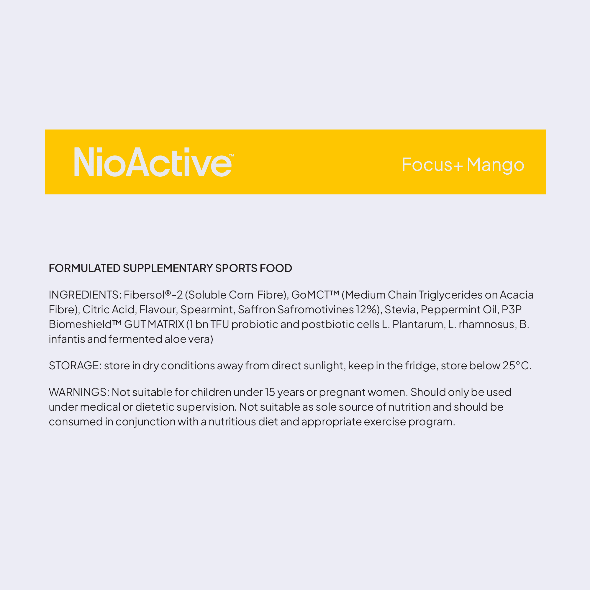 NioActive™ Focus+ Mango - NioActive